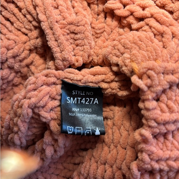 POL Soft Cable Knit Sweater Womens sz S Mock Turtleneck Academia Cottage Core - Picture 6 of 8